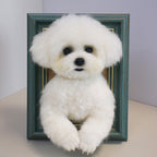 3D Framed Pet Portrait-Dog