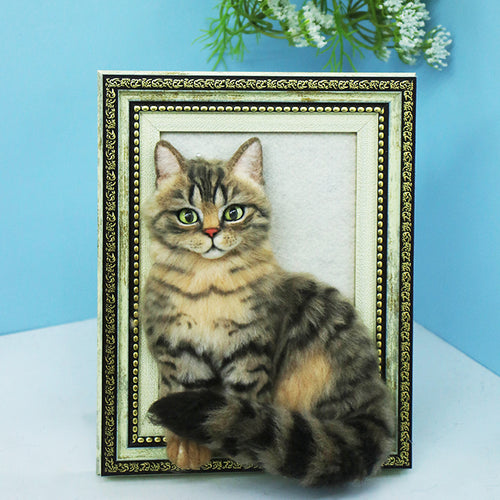 3D Framed Pet Portrait-Cat