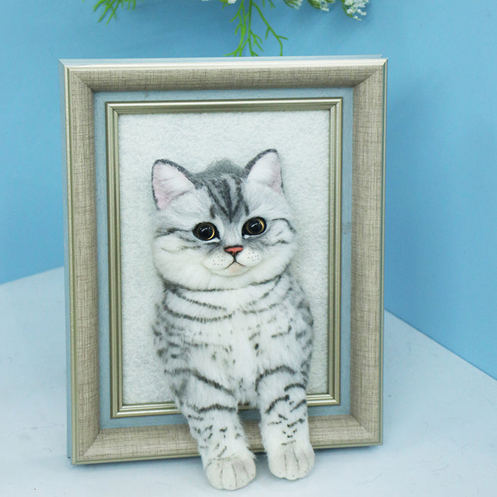 3D Framed Pet Portrait-Cat